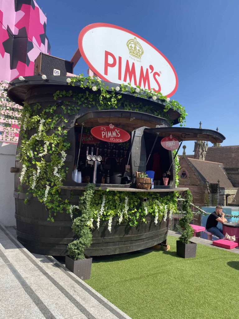 Blossom Bar Birmingham Pink Paradise Pop Up Bar Pimms